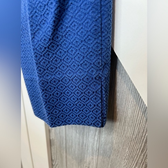 100. Banana Republic CAMDEN-FIT DIAMOND JACQUARD ANKLE PANT Blue 6 - Picture 6 of 10